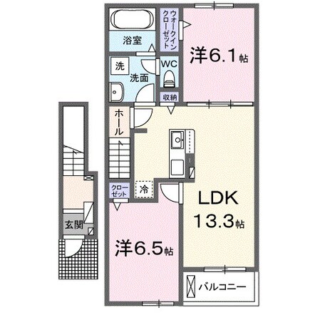 打田駅 徒歩10分 2階の物件間取画像